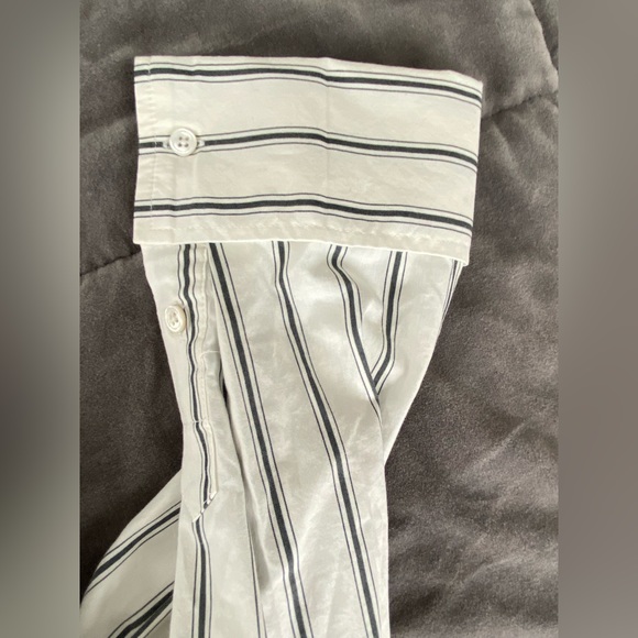 Joie Open Shoulder Striped Shirt with colar and sleeves - Picture 9 of 10